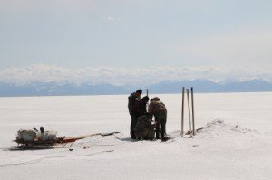 Pêcheurs sur le lac Baikal
