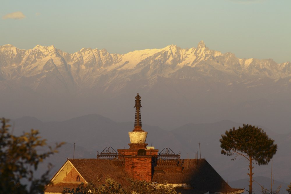 Coucher de soleil sur l'Himalaya