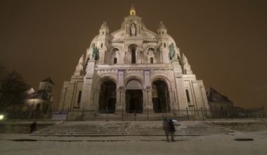 Le sacré Coeur sous la neige