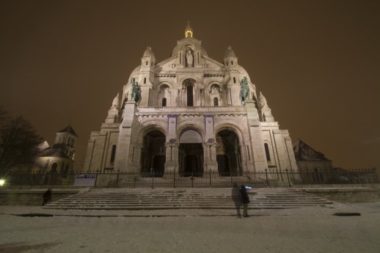 Le sacré Coeur sous la neige