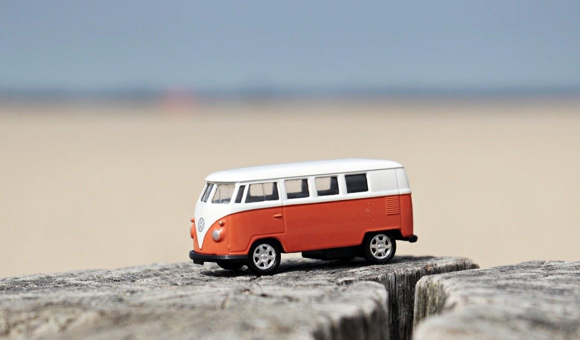 Jouet Van VW sur la plage
