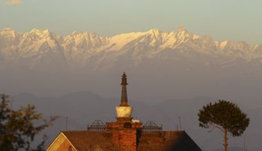 Coucher de soleil sur l'Himalaya