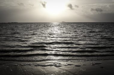 coucher de soleil sur la mer